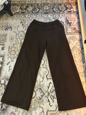 refuge Brown Wide-Leg Pull-On Pants